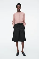 Ethereal MD 2026 YAZHIMEI cosmod spring new style of Women's casual standard short round neck cardigan pink long sleeves