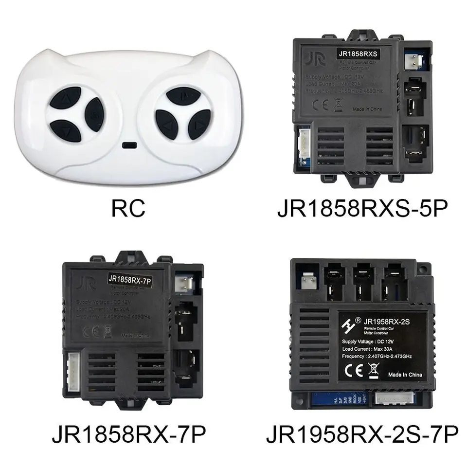 Récepteur RC JR1810RX / JR1738RX / JR19582S / JR1705RX Pour Voiture électrique Enfant - 6V/12V - Portée 10m - Connexion Facile