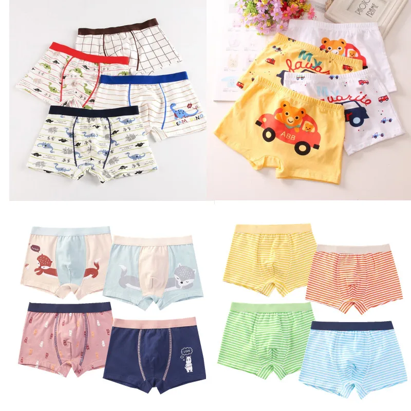 6Pc/Lot  Boys PantiesUnderpants Kid Children's Underwear Clothing Cotton  Boxers  1-12Y