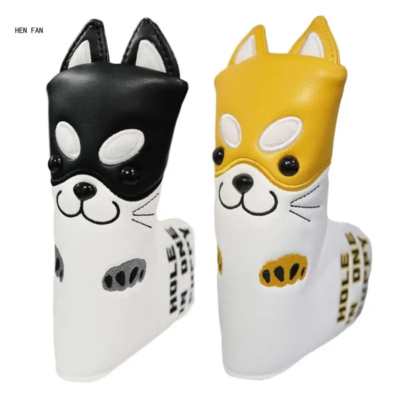 

Cartoon Dog PU Leather Golfs Iron Club Head Cover Wedges Iron Club Protective Headcover Putter Protector Golfs Supplies M89D