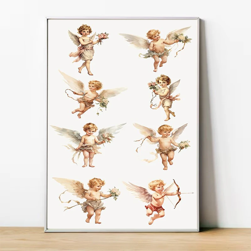 

Angelic Cupid Poster Paintings on the Wall Decoration Painting Room Decorations Vintage For Home Decor Items Decorative Picture