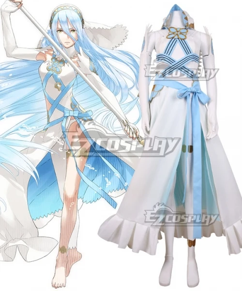 Fire Emblem Heroes Azura White Dress Halloween Party Suit Christmas Women Skirt Outfit Cosplay Costume E001