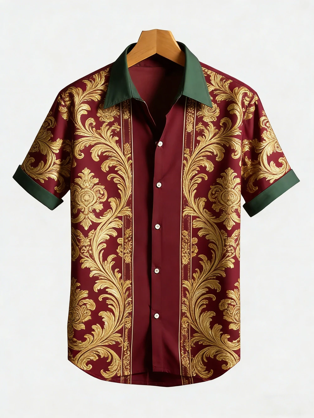 

Men's Short Sleeve Lapel Shirt Natural Bamboo HD 3D Printed Shirt Hawaiian Vacation Social Party Shirt Fast Shipping for You