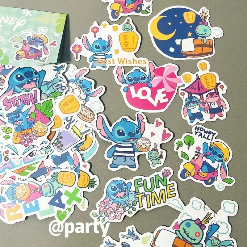 Pegatinas de Stitch de dibujos animados, 50 piezas, funda para teléfono móvil, Notebook, Maleta, taza de agua, guitarra, refrigerador, venta al por mayor