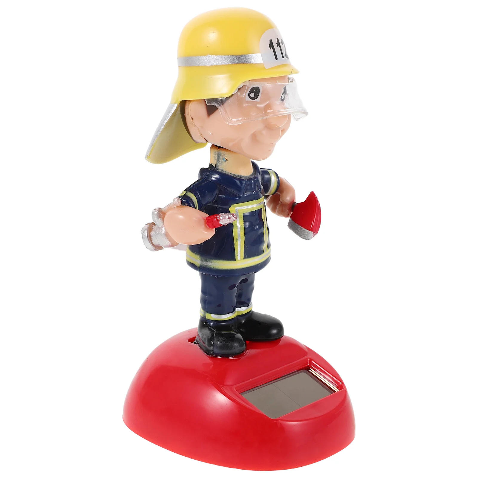 

Firefighter Solar Figure Creative Cartoon Solar Powered Dancing Fireman Car Dashboard Ornament Home Office Decoration