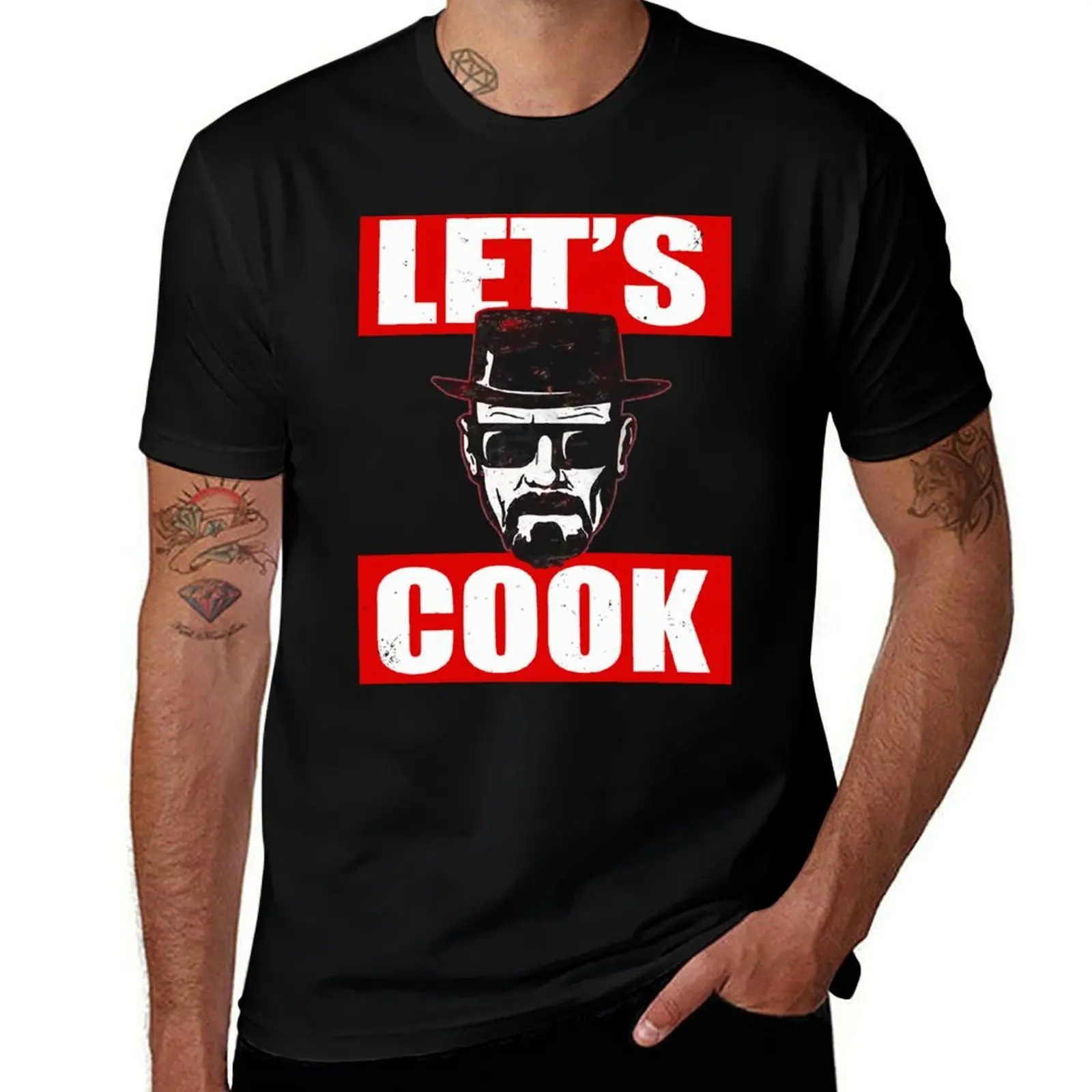 

Let's Cook Bad Heisenberg T-Shirt man t shirt heavy cotton t shirts for man cotton funny T-Shirt