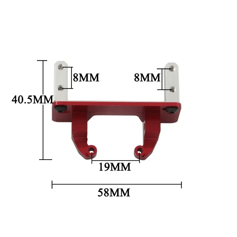 Eixo de metal servo montagem base suporte para axial scx10 ii 90046 90047 ar44 eixo mn999 1/10 rc rastreador carro atualização peças