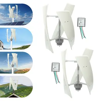 3listý vertikální generátor větrných turbín z nylonových vláken, 24V/12V bílá sada větrných turbín, max. 100W pro domácnost 8 nejlepší prodej větrná turbína pro dům - №4