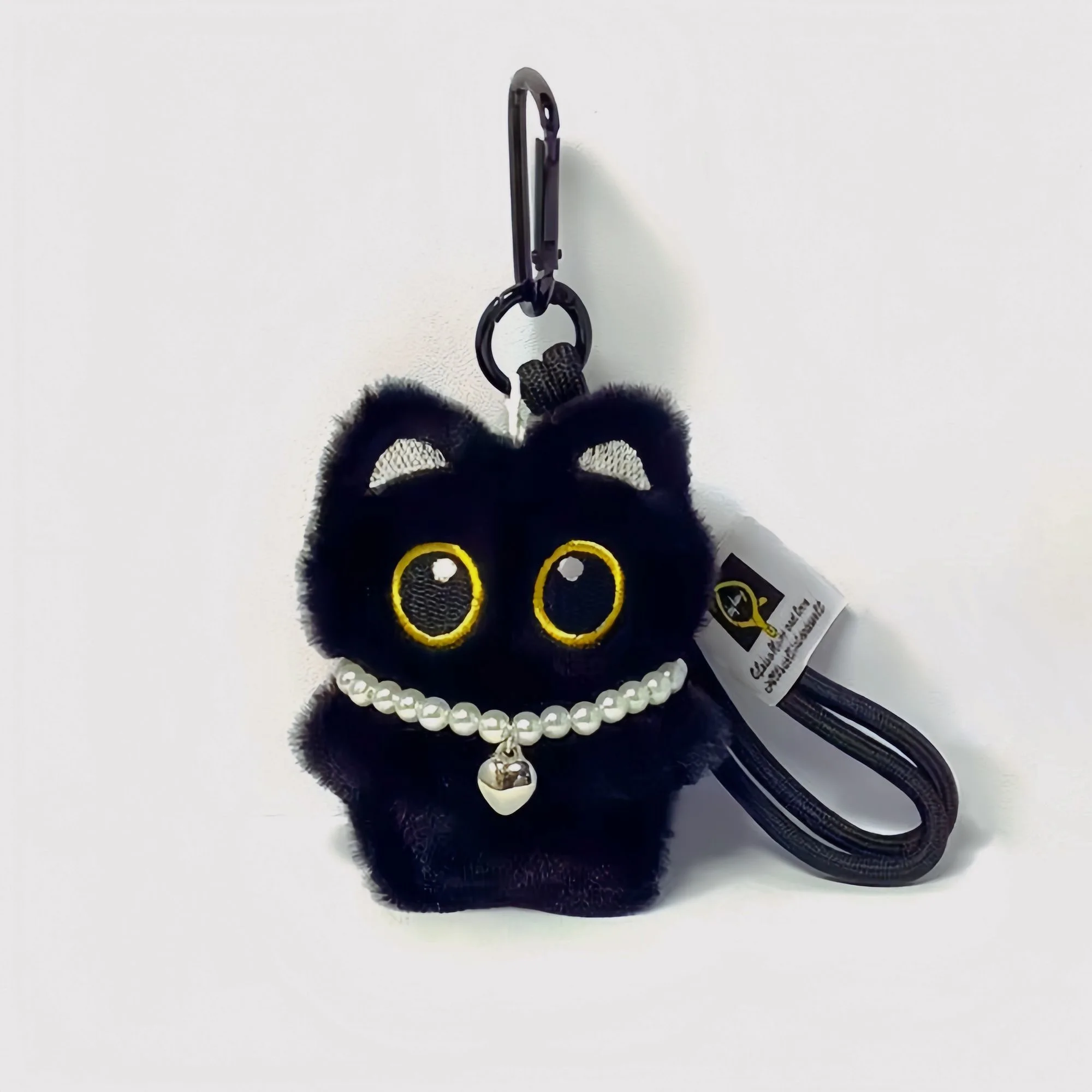 Simpatico gatto nero peluche bambola piccolo ciondolo cuscino forcito cuscino in peluche gatto nero bambola giocattolo per ragazzo ragazza regali di compleanno