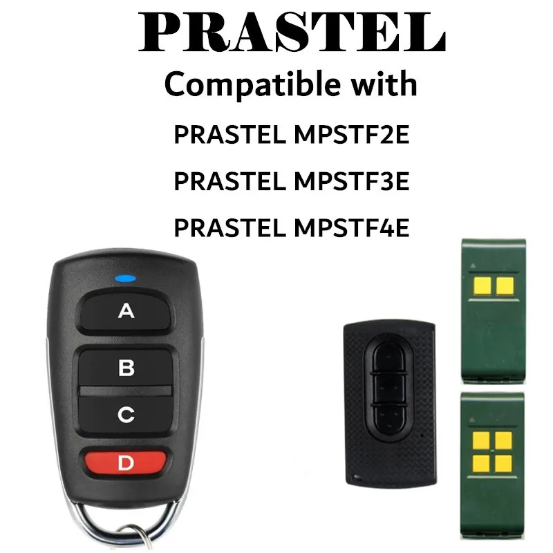 433.92MHz PRASTEL MPSTF2E MPSTF3E MPSTF4E Garage Door Remote Control Gate Command 433MHz Fixed Code