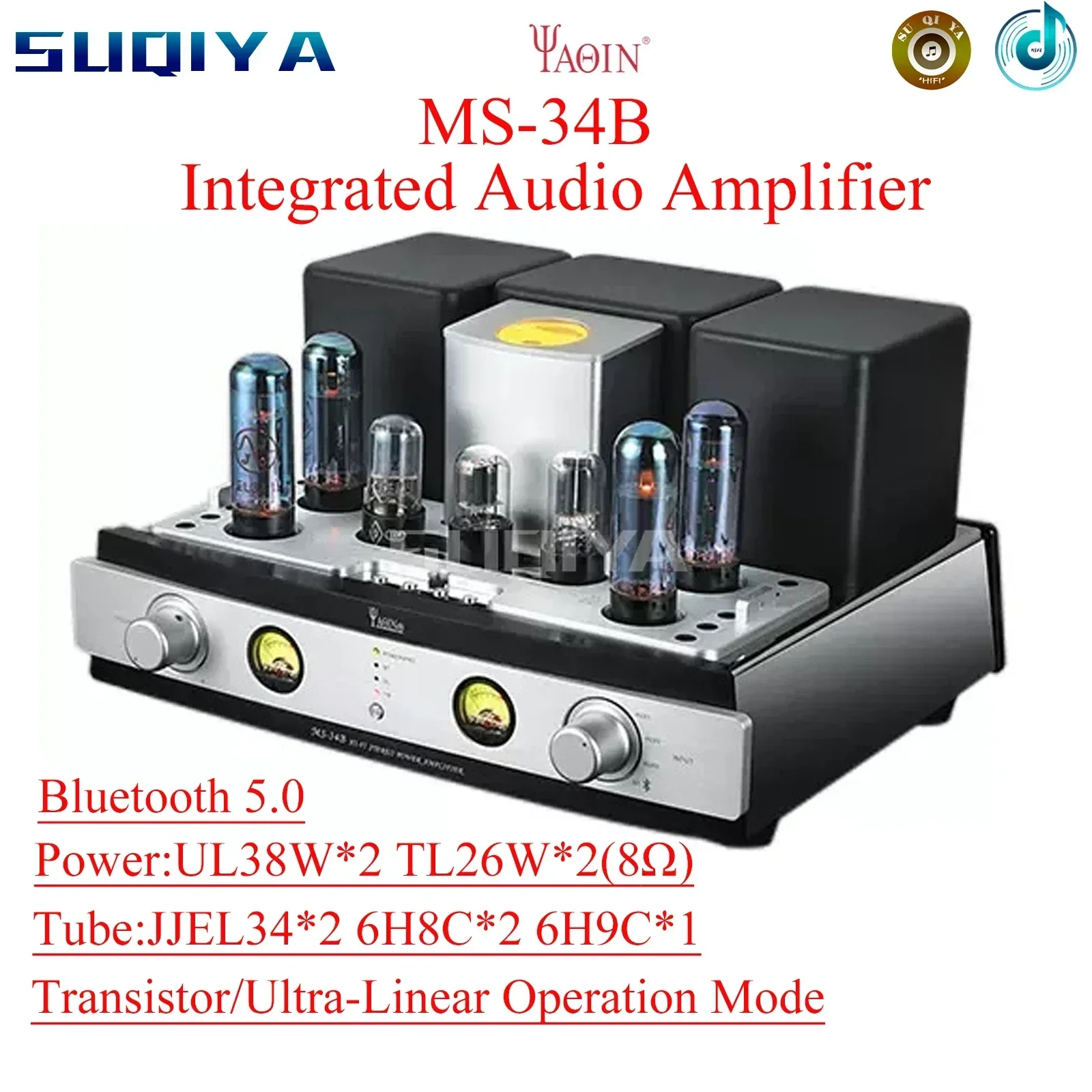 SUQIYA-Yaqin MS-34B مُضخّم صوت مُضخّم صوت حمى EL34 المستوردة أنبوب مجتمعة دفع سحب HiFi الصوت