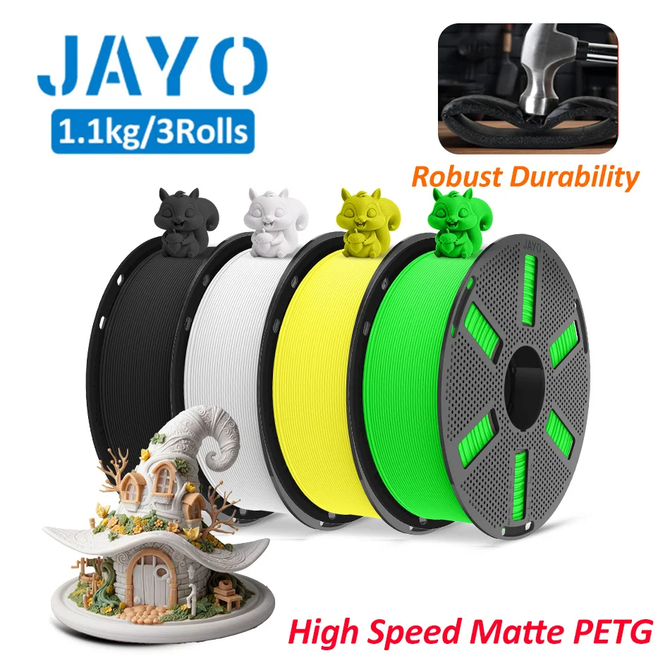 JAYO PLA + / TPU / SILK / PLA Filament 5 Rollen/set 3D Printer Filament Sterk 3D Printmateriaal Voor FDM Geen Klitten