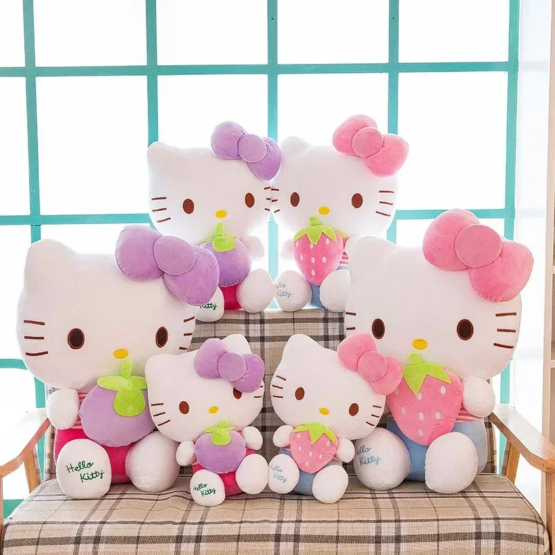 50cm Sanrio Cute Hello Kitty Plush Toy Pillow Doll Stuffed Animal Children Plushies Home Decoration Peluche Girls Birthday Gift