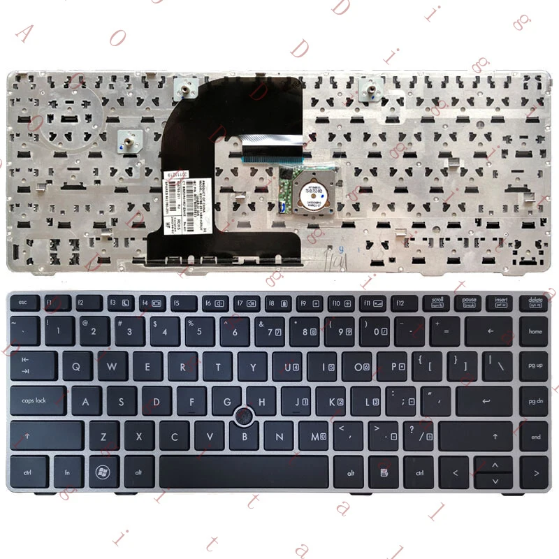 Novo Teclado Americano (US) com TrackPoint para HP EliteBook 8460p, 8460w, 8470p, 8470w, 6460b, 6465b