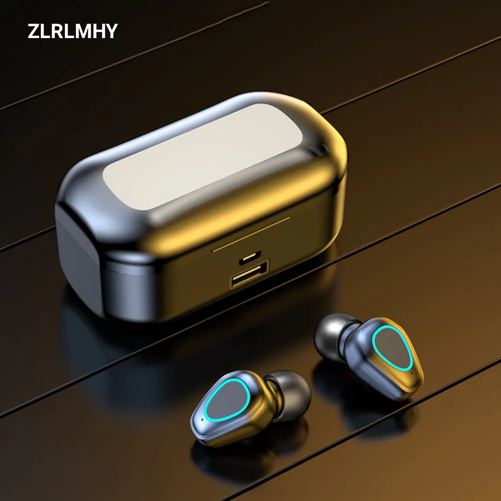 

Wireless Bluetooth Headset HiFi Stereo Earphones Sport Game Music Earbuds Touch Control Phone Headphones with Mic Charging Bin