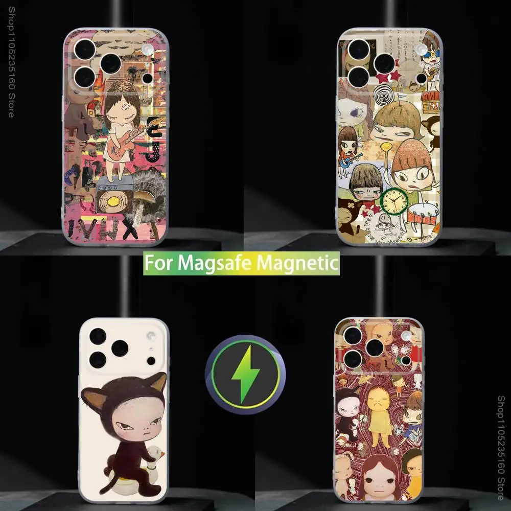 

Чехол Y-Yoshitomos Art N-Nara-a для iPhone 11,12,13,14,15,16,17,Pro,Max,Plus,Mini,SE4,E с беспроводной связью Magsafe