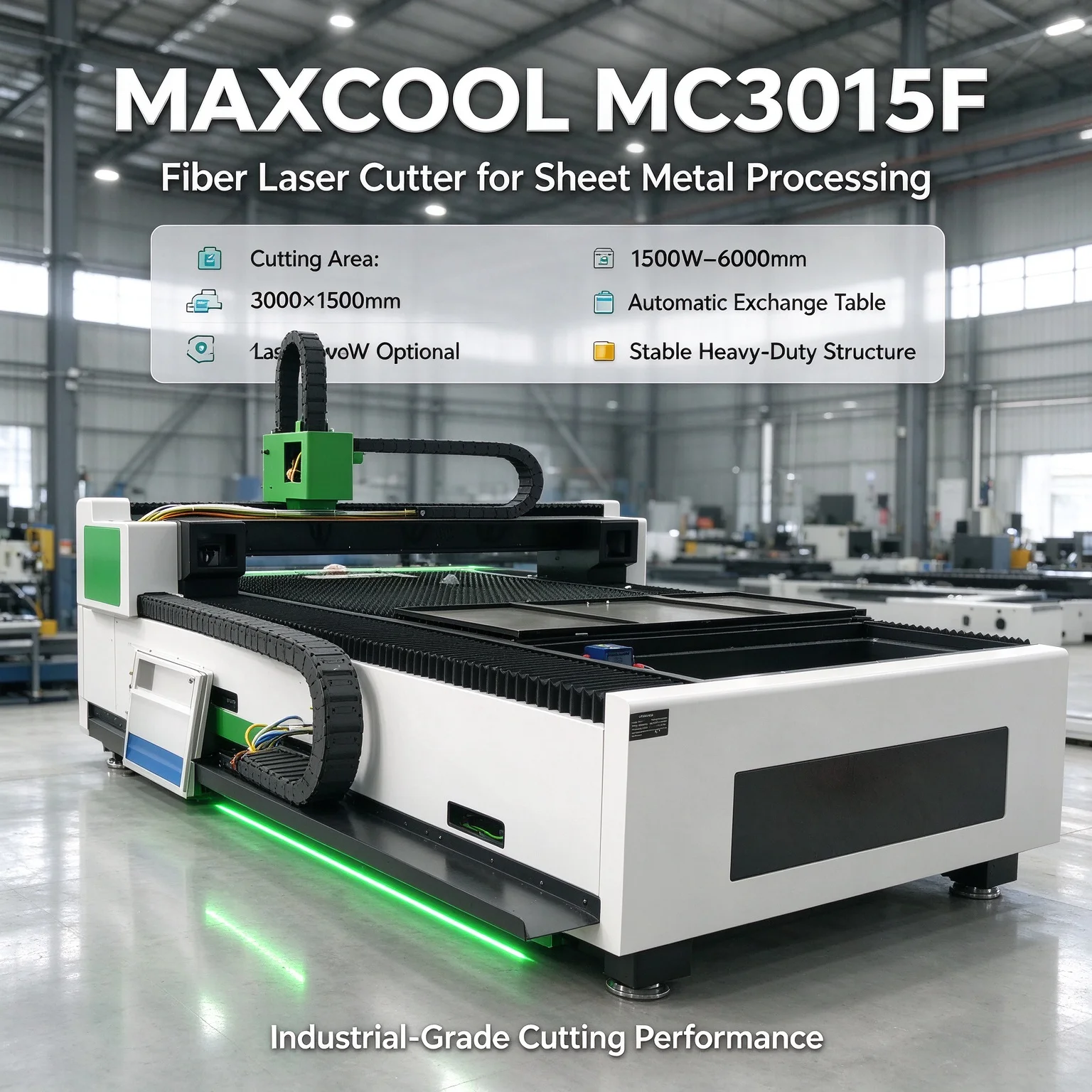 Widely Use in Metal Furniture Fiber Laser Cutter MC3015F Economic Machine Supports Multiple Metals 1500W 2000W 3000W