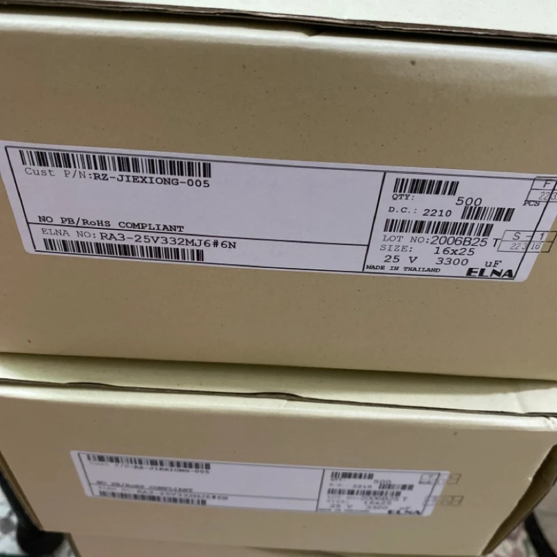 2Pcs/10Pcs ELNA 3300UF/25V Audio Capacitor RA3 Series 16x25mm 25V3300UF High-Quality Audio Electrolytic Capacitors