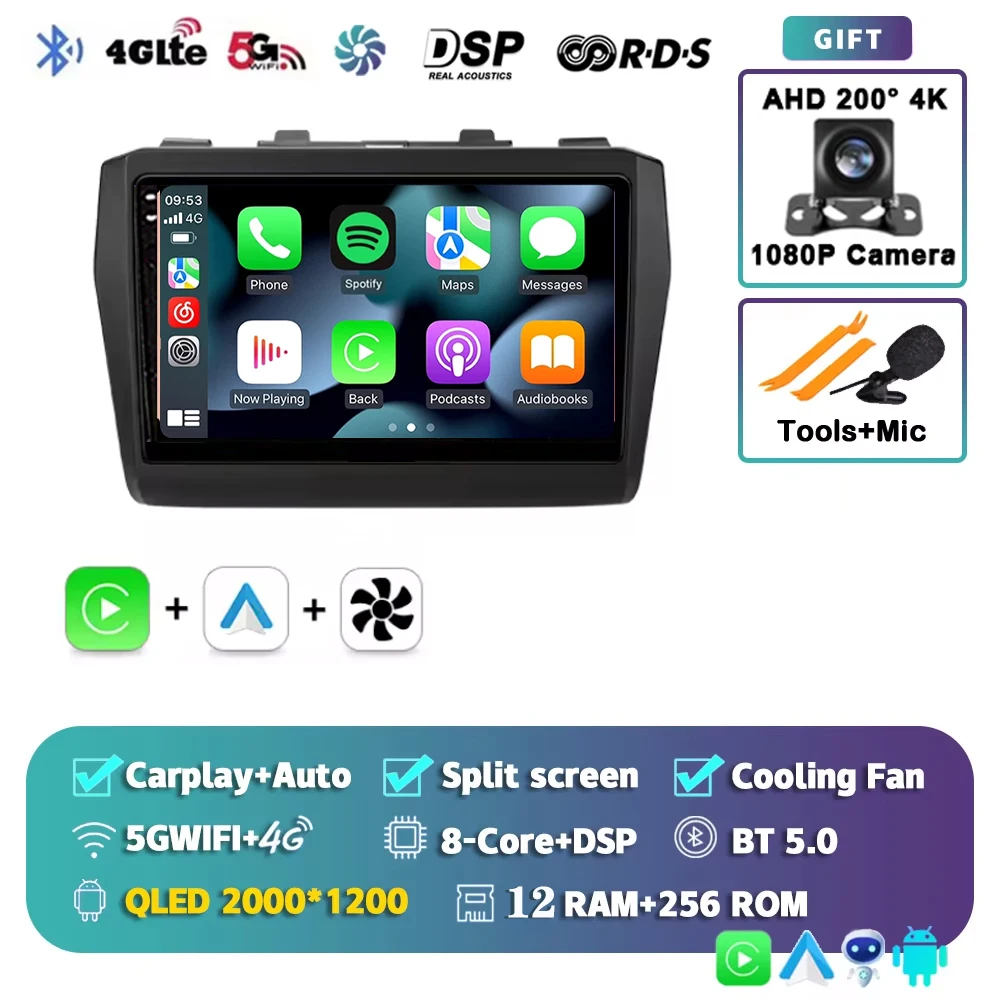 Android 16 autoradio voor Suzuki Swift 2017 2018 2019 2020 2021 draadloze Carplay Android Auto audio multimediaspeler 2 Din