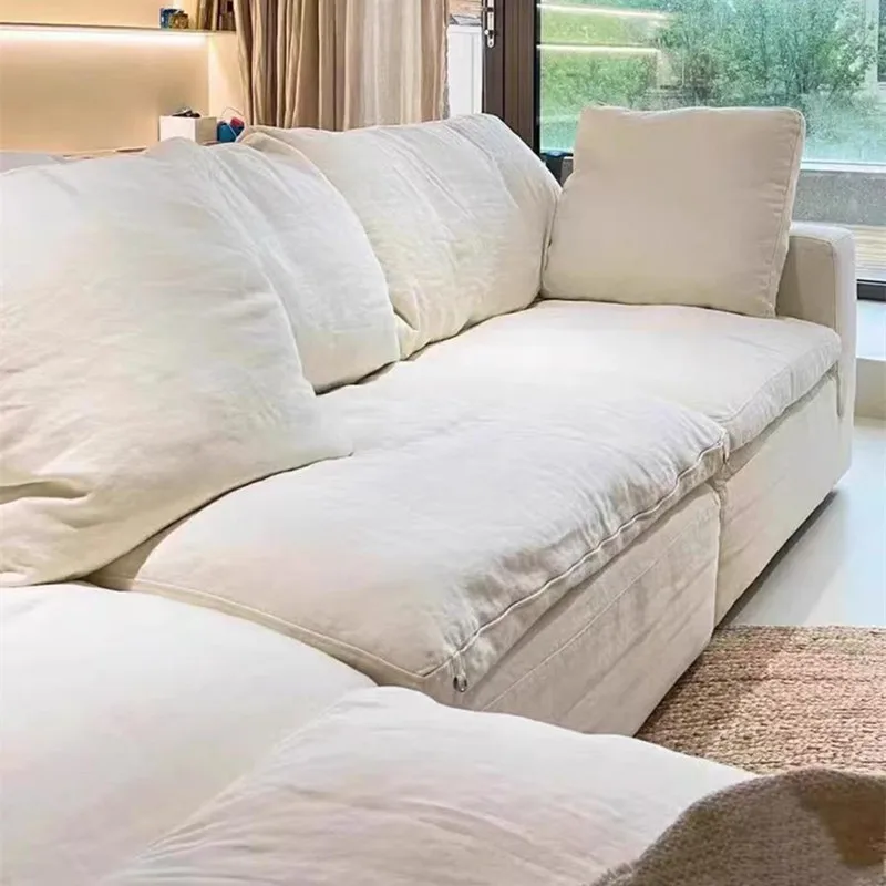 Lounge Small Living Room Sofas Designer Replica Children Lazy Sofas Modern Individual White Patio Wood Divano Home Furniture - Image 4