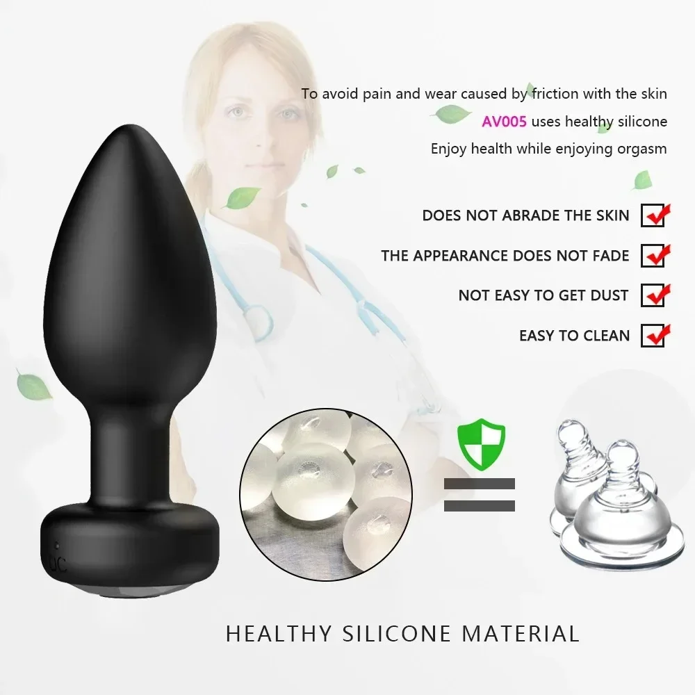 Anal Plug Vibrator for Men Wireless Remote Control Butt Plug Portable Massager Dildo Vibration Sex Toys for Male Adult Toys 18