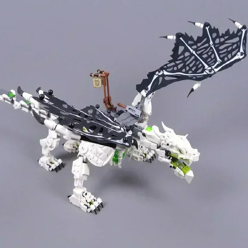 718pcs Skull Sorcerer's Dragon Model Building Blocks Compatible 71721 Bricks Kids Toys For Children