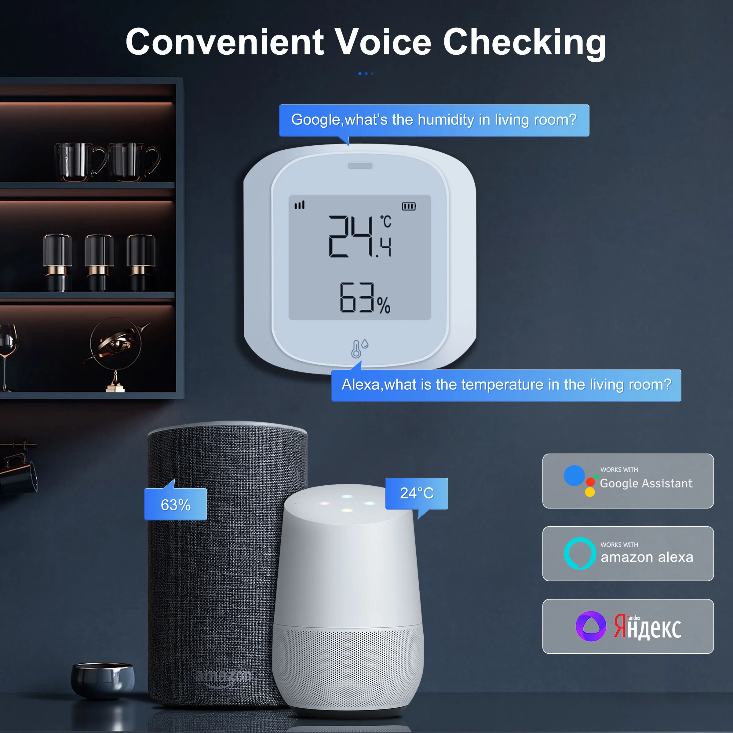 GIRIER termometer cerdas higrometer ZigBee Mini, Sensor kelembaban temperatur tanpa kabel penggunaan dalam ruangan bekerja dengan Hub App Tuya diperlukan