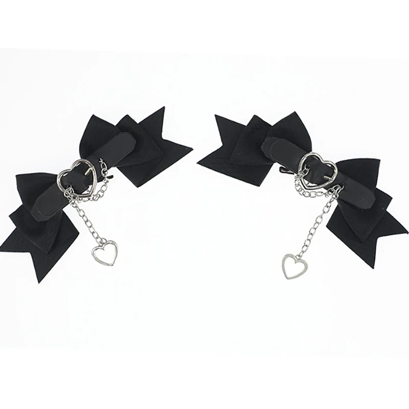 Lolita accessori tornante nero scuro dolce Cool Girl Big Bow Punk Love JK copricapo Lolita ornamento per capelli anime copricapo