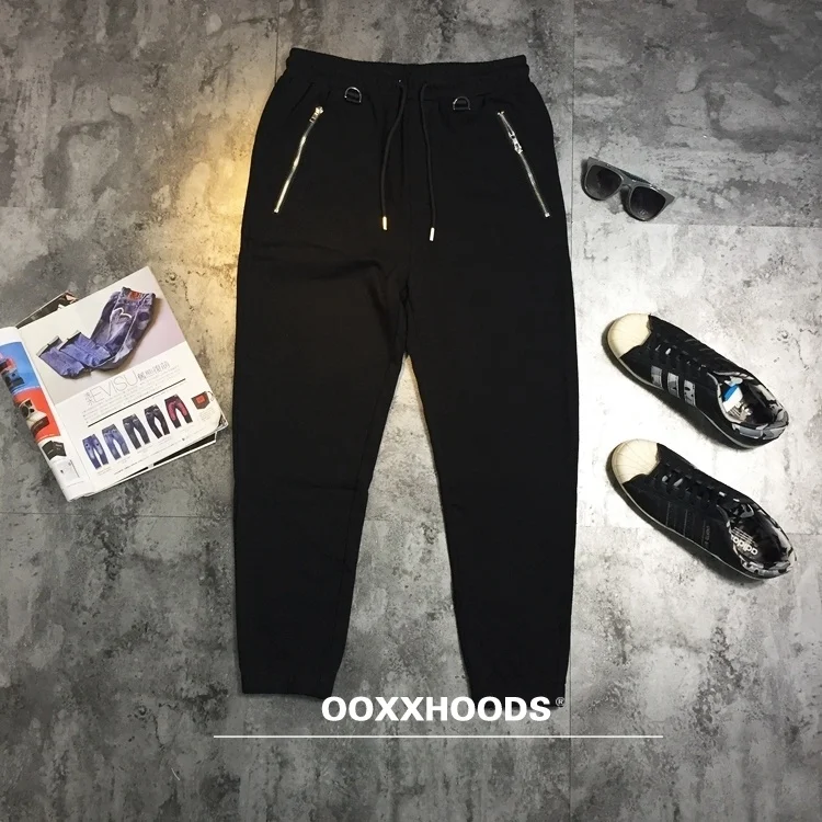 

Autumn Winter Casual Loose Fit Zipper Skull Print Thin Long Pants Couple Leisure Trousers Simple Stylish Youthful All Match