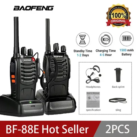 Baofeng BF-88E Pmr 휴대용 인터콤 커뮤니케이터 16 Kanaal Lange Afstand Gesprek 워키 토키 5W 446Mhz 홈 호텔 라디오