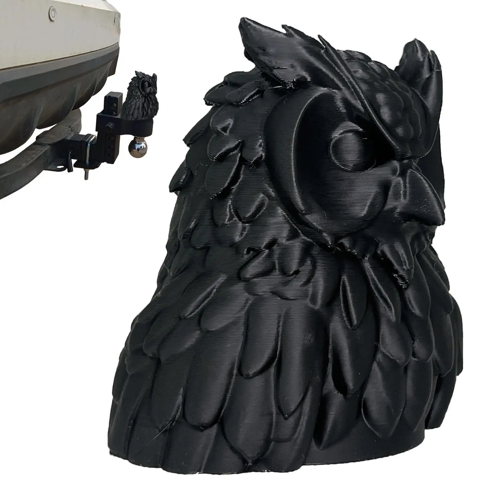 3D Printed Funny Owl Hitch Receiver Cover Cap for Trailer Coupling Trailer Hitch Ball Cover Prevent Receiver Tube From Rusting