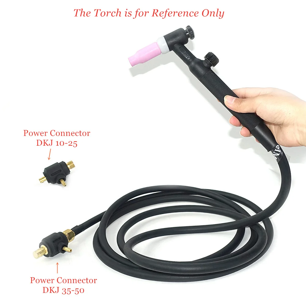 TIG Torch Adaptor Integrate Gas Power Connector M16x1.5 to 6mm DKJ 35-50 10-25 Separate Gas Connector Power Connector