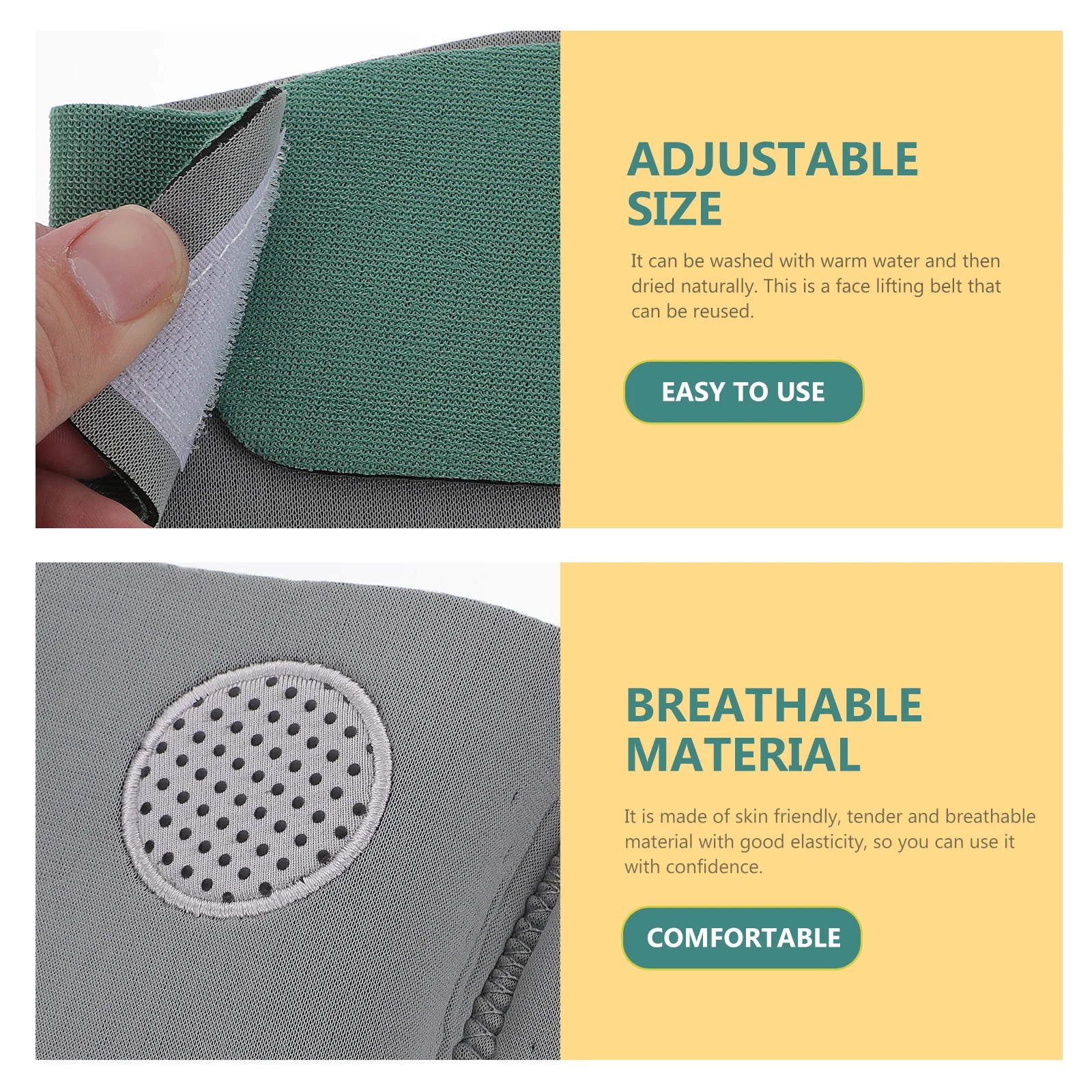 Reusable Face Slimmer Belt Skin-Friendly Elastic Chin Lifting Strap for Double Chin Reduction and Facial Contour Shaping