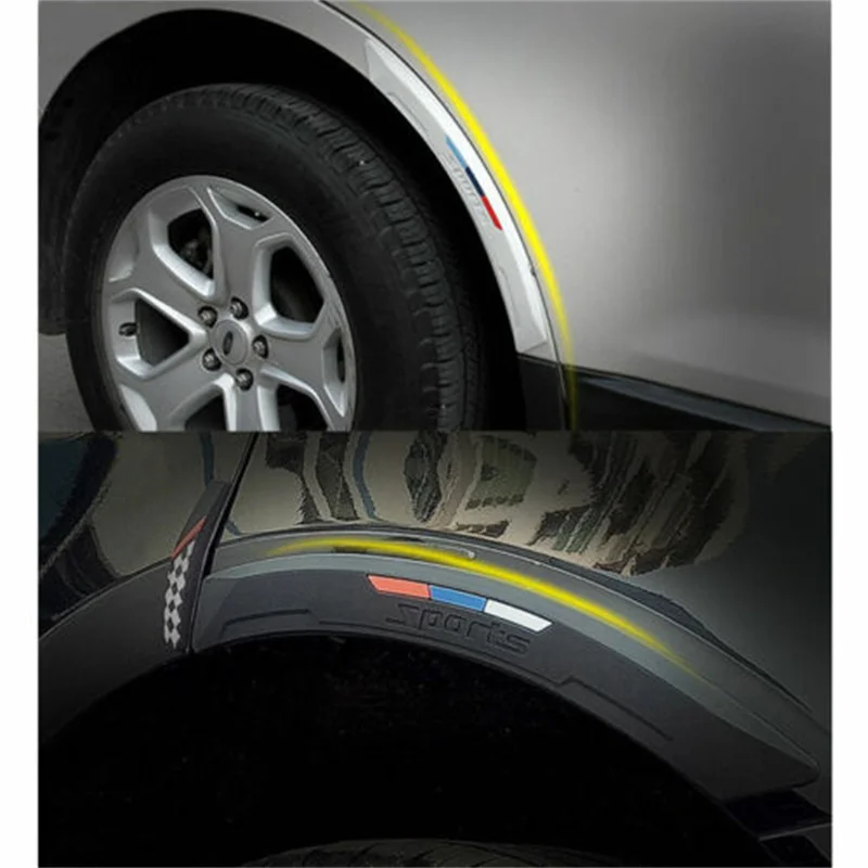 Universal Fender Flare Car Wheel Arches Wing Extenders Arch Eyebrow Mudguard Lip Body Rubber Protector Cover Mud Flaps Trim Kit