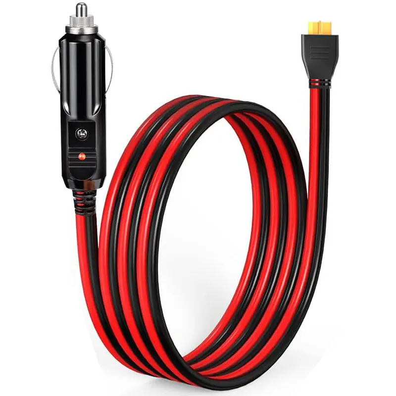 

12AWG 1.5m/5Ft Car Cigarette Lighter to XT60 Adapter Cable for ALLPOWERS R600 600W 299Wh R1500 R2500 Ecoflow River Delta etc.