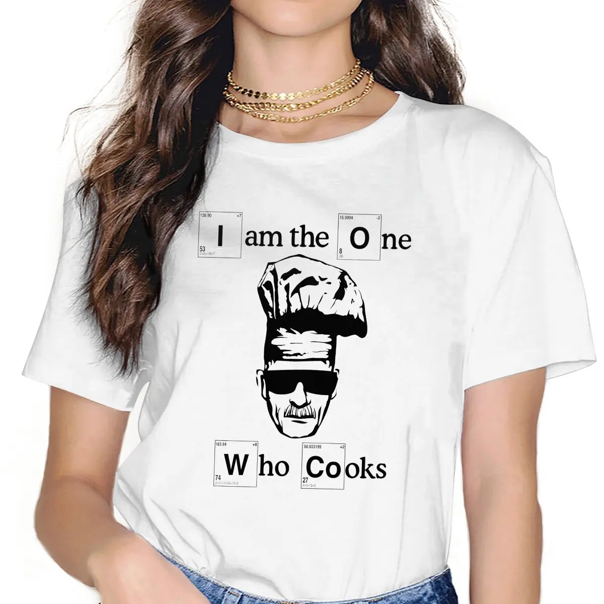 Movie Breaking Bad I Am The One Who Cooks Tshirt Graphic Women Tops Vintage Grunge Fibre Harajuku Polyester T Shirt