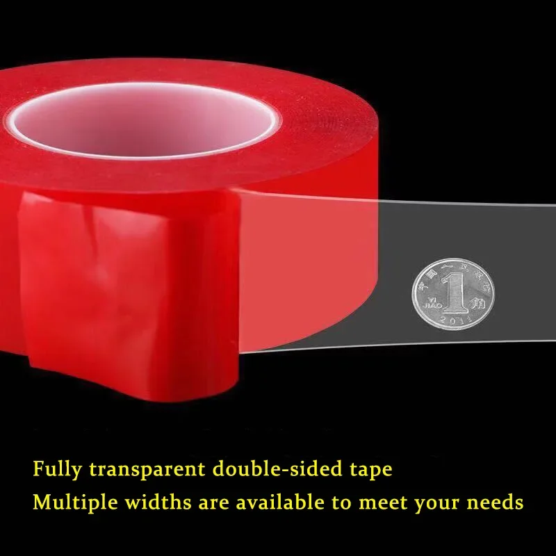 Strong Adhesive Tape Double-Sided Tape 6-40mm Width 3M/10M Length Transparent Adhesive Waterproof High Temp Resistant