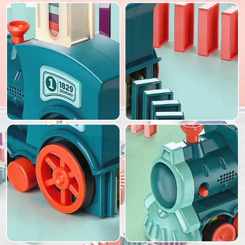 Collection AliExpress Auto-train domino électrique briques ensemble créatif cadeau d'anniversaire BRICOLAGE jouet pour enfants jeu de puzzle intelligent