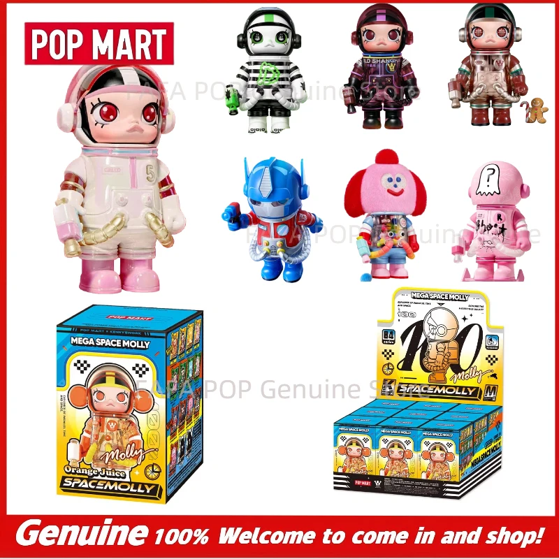 

New Genuine POPMART MEGA SPACE MOLLY 100% Series Blind Box Guess Bag Kawaii Doll Ornament Mystery Box Surprise Birthday Gifts