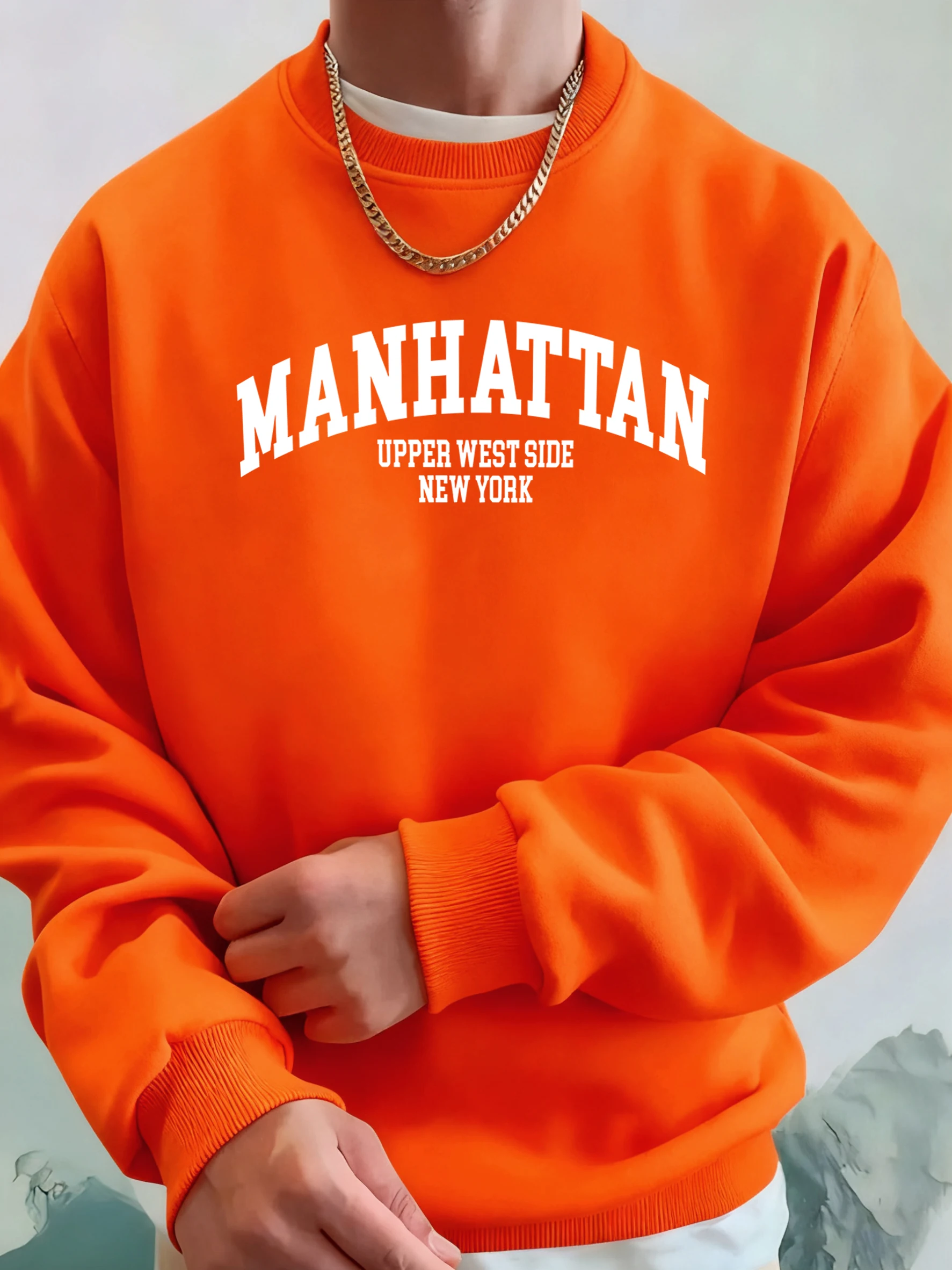 مانهاتن الجزء العلوي من الجانب الغربي نمط نيويورك الملابس للجنسين مريحة عارضة هوديس الصوف الخريف قمم الشارع فضفاض البلوز #2