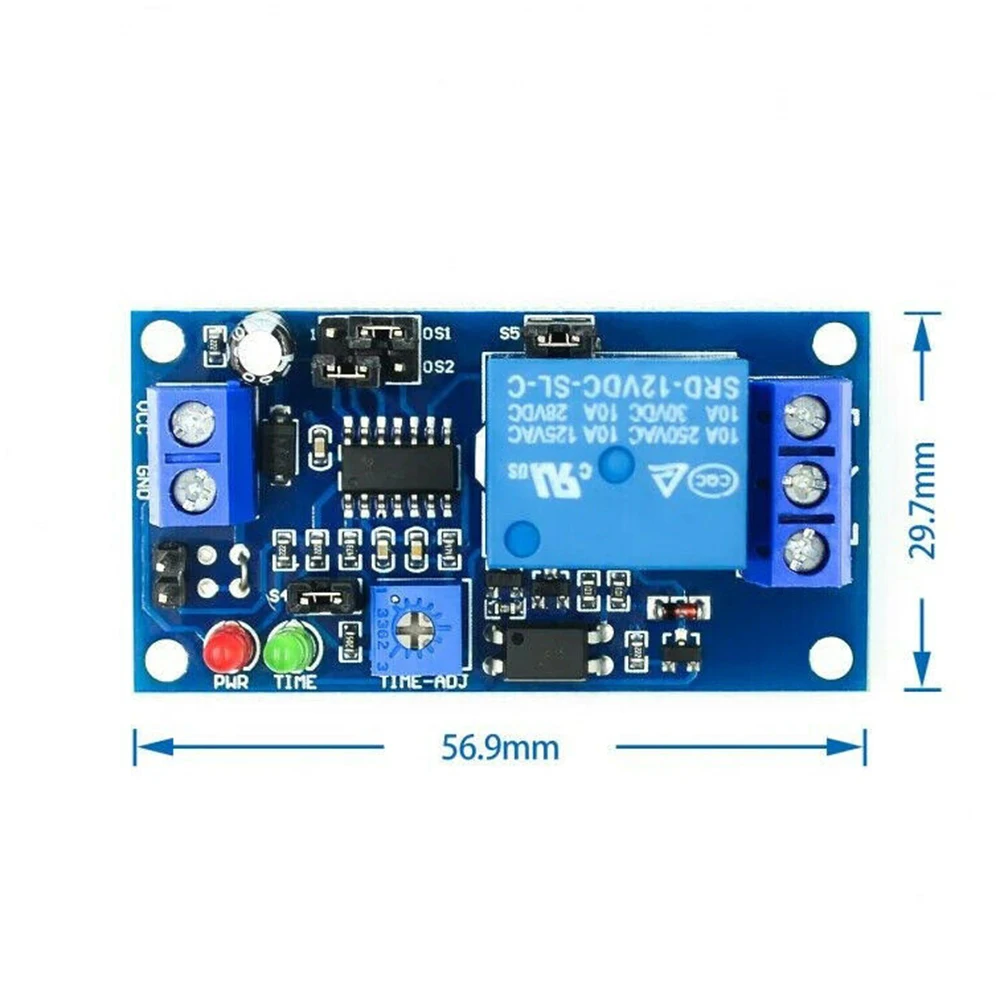 Best in Class Delay Relay Turn on/Turn off Module with 8 Time Ranges and Protection Diode for Better Load Safety