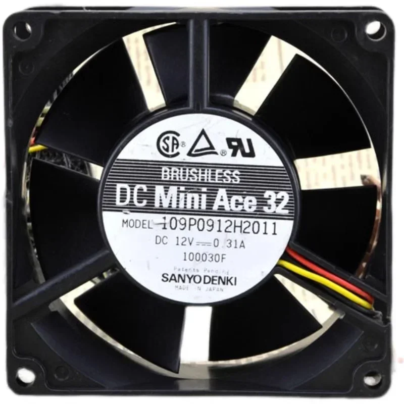 New CPU Fan For Sanyo 109P0912H2011 9032 9CM 12V 0.31A Silent Cooling Fan 90*90*32MM