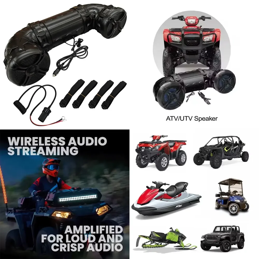 【Daria Auto Parts】 Marine Speaker Cabinet 8 Inch Golf Cart Speaker System Waterproof With BT Witnout Light OEM DBS8076BT