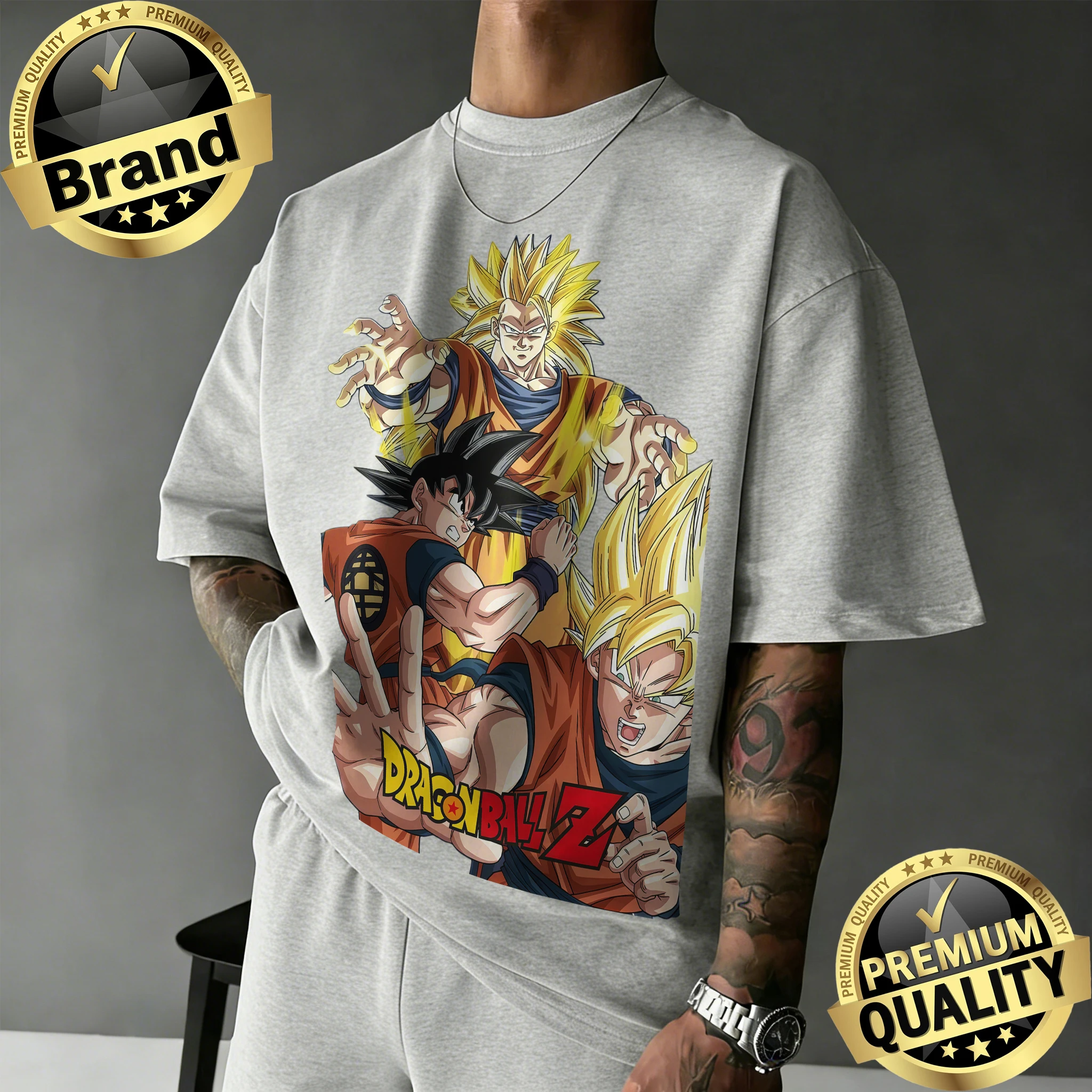 2026 New Arrival Dragon Ball Z Cotton T-shirt Unisex Oversized Vintage Goku Transformations Graphic Tee for DBZ Fans Anime Top