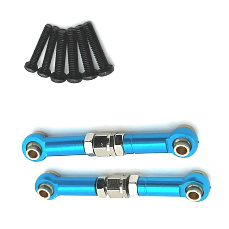 JABS-4X varilla de enlace de dirección delantera de aluminio para MJX 1/14 14209 14210 piezas de mejora de coche RC azul