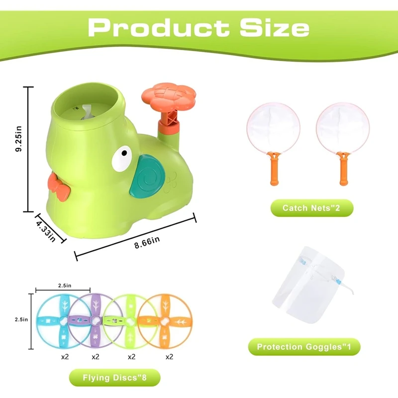 Stomp Flying Disc Launcher Toys,Outdoor Flying Disc Launcher Toy Games, Outside Yard Activities Toy Retail