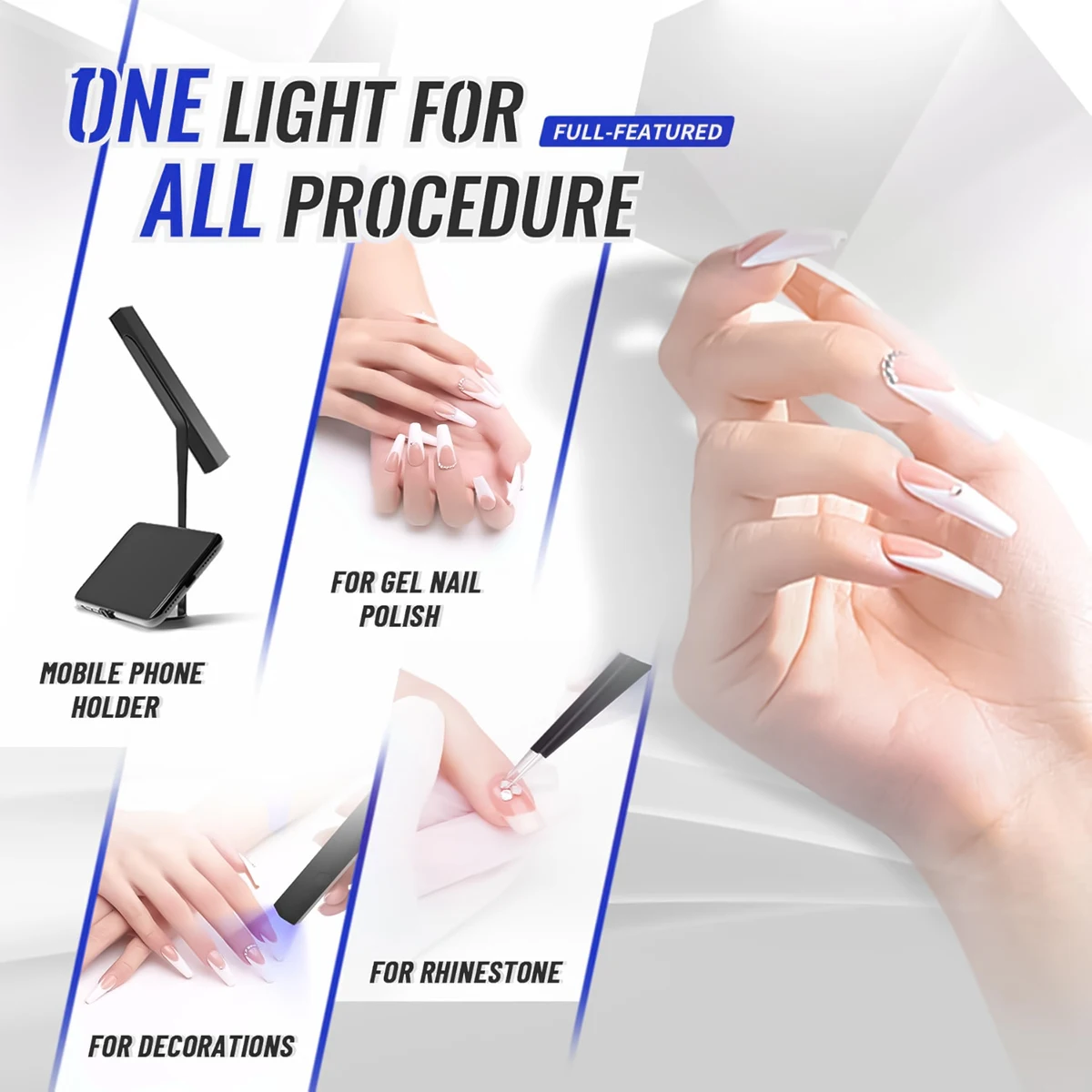 Secador de uñas de mano, lámpara de Gel, esmalte de uñas pequeño, Mini pegamento adhesivo portátil de secado rápido, lámpara Led USB, herramienta de manicura, Detector UV