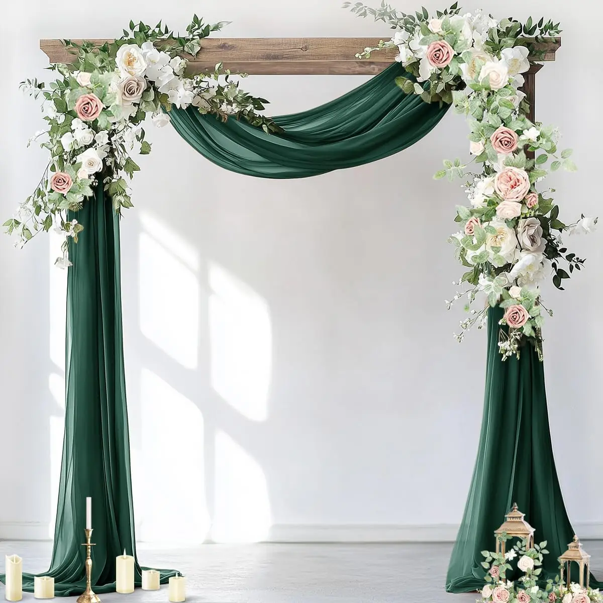 Sage Green Chiffon Wedding Table Runner Table Setting Gauze Sheer Vintage Dining Birthday Party FestivalCake Table Decor