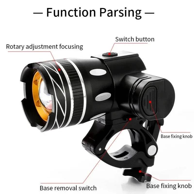 AliExpress NONE Z30 15000LM T6 LED Light Bike/Bicycle/Light Set USB Rechargeable Headlight/Flashlight Waterproof Zoomable Cycling Lamp for Bike