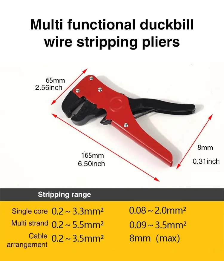 أداة تعرية أسلاك منقار البط متعددة الوظائف: أداة تعرية أسلاك أوتوماتيكية قابلة للتعديل مع قاطع، مثالية للكهربائيين! #2